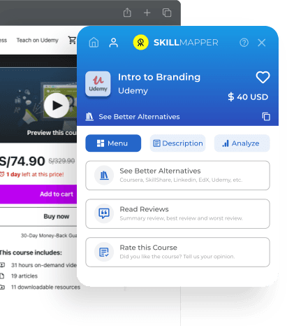 SkillMapper extension screenshot